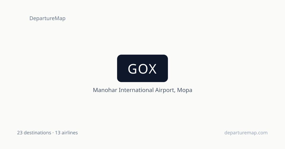 Direct flights from Mopa (GOX) | DepartureMap